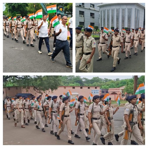 रेलवे सुरक्षा बल द्वारा बिलासपुर में तिरंगा रैली का आयोजन*