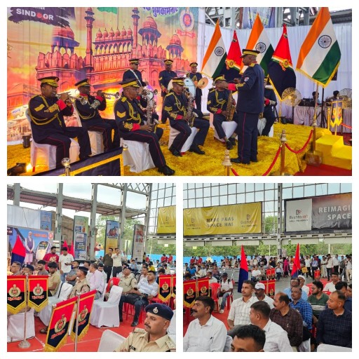 रेलवे सुरक्षा बल बैंड डिस्प्ले ने देश भक्ति धुनों से सराबोर कर दिया भरपूर आनंद उठाया