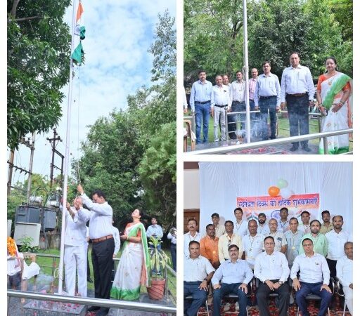 पॉवर कंपनी में मना स्वतंत्रता दिवस तिरंगे को दी गई सलामी शान से फहराया तिरंगा
