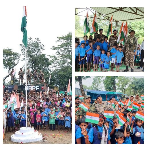 आज़ादी के 78 साल बाद बस्तर के उन गांवों में तिरंगा लहराया, जहाँ अब तक नक्सलियों का लाल झंडा ही ताक़त और खौफ का प्रतीक  था बस्तर अब भय और हिंसा से निकलकर विकास व विश्वास की ओर – मुख्यमंत्री विष्णुदेव साय*