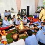 जेपीएल तमनार में भगवान देव शिल्पी की स्थापना, सुख समृद्धि की गई कामना