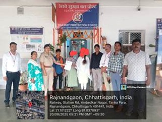 आपरेशन नन्हे फरिश्ते…………… 68 घर से भागे /भटके एवं परिजन से बिछडे नाबालिक बच्‍चे का रेस्क्यू कर आरपीएफ ने मानवतावादी सोच को चरितार्थ किया बाल कल्‍याण समिति द्वारा बच्चों को उनके माता-पिता को सौंप दिया जाता है