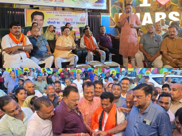 सांसद राधेश्याम के हाथों खरसिया में श्याम सरकार चैपाटी का शुभारंभ