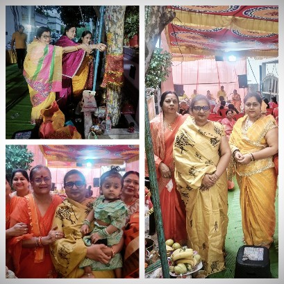 अखंड ब्राह्मण समाज और नारी कल्याण का शीला परिसर में आंवला नवमी पर पूजन भजन और सामूहिक भोजन का कार्यक्रम