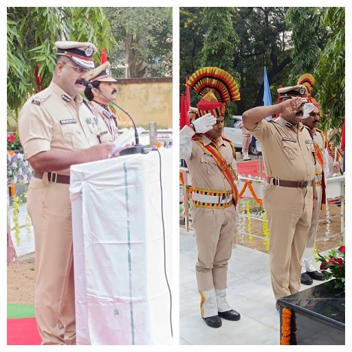रेलवे सुरक्षा बल के द्वारा पुलिस स्मृति दिवस के अवसर पर शहीदों को किया  नमन