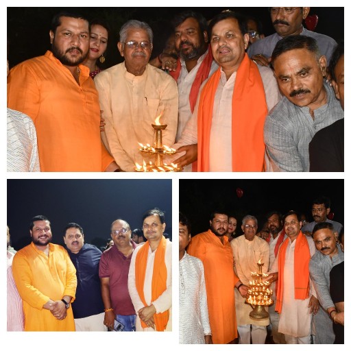 छठ माता के भक्तों एवं जनप्रतिनिधियों ने अरपा माता की महाआरती कर शांति और खुशहाली का आशीर्वाद मांगा महा आरती के साथ छठ महापर्व प्रारम्भ*