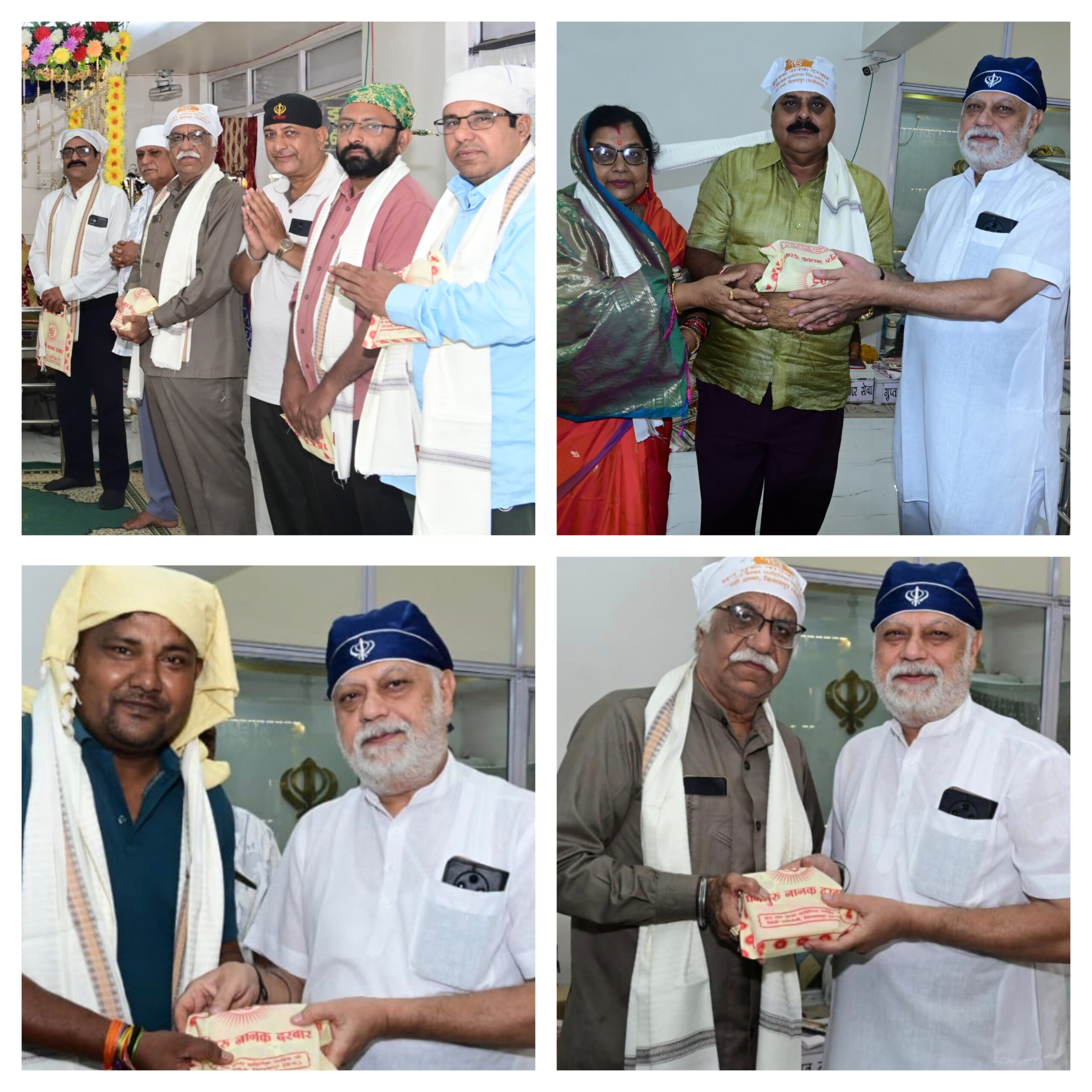 धन गुरु नानक दरबार में हुआ पत्रकारों का सम्मान