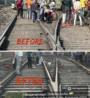 दक्षिण पूर्व मध्य रेलवे के ब्रजराजनगर यार्ड में क्रॉसओवर लेआउट सुधार कार्य एसपीएन रोलर प्रोसेस से सफलतापूर्वक सम्पन्न*  *दक्षिण पूर्व मध्य रेलवे में पहली बार क्रॉसओवर सुधार कार्य एसपीएन रोलर प्रोसेस से किया गया *