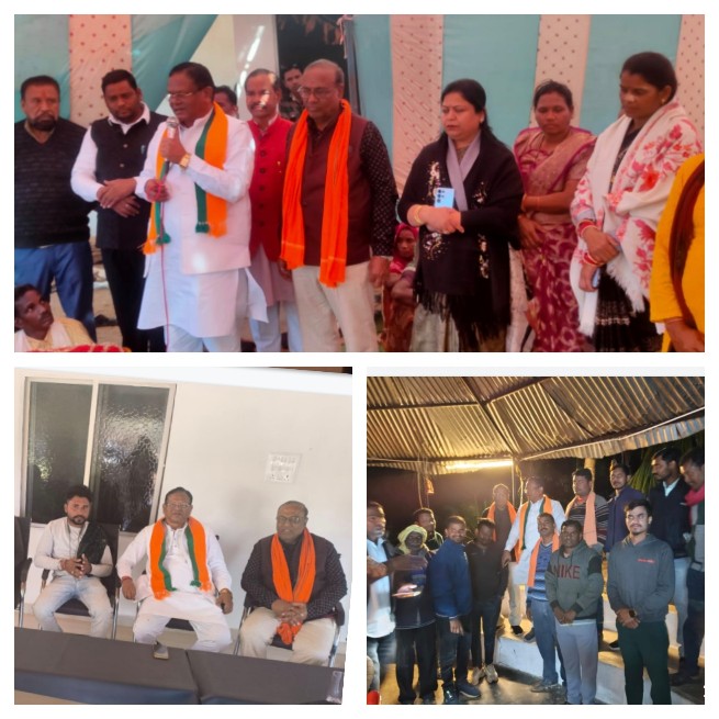 वन विकास निगम के अध्यक्ष राम सेवक पैकरा करगी मंडल में कार्यकर्ता संपर्क अभियान के लिए पहुंचे