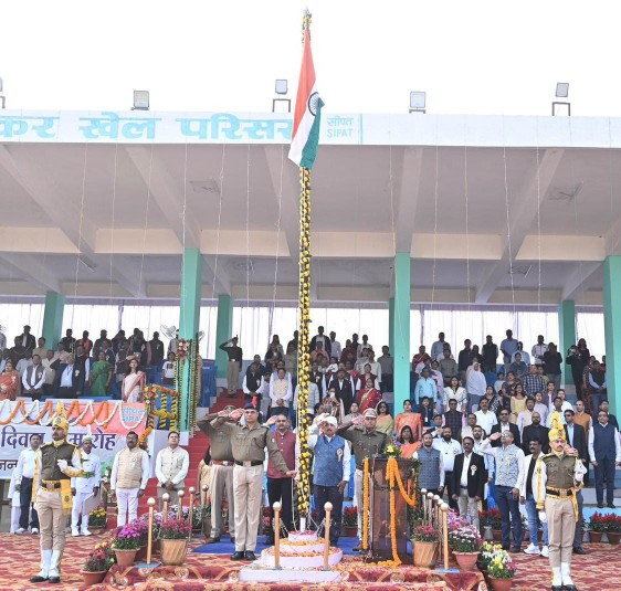 एनटीपीसी सीपत में 77वां गणतंत्र दिवस समारोह हर्षोल्लास के साथ मनाया गया*