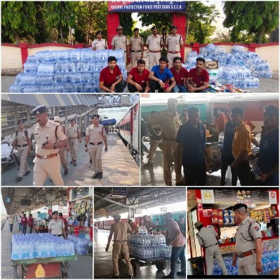 आर पी एफ दुर्ग द्वारा वेंडरों के खिलाफ बड़ी कार्यवाही करते हुए  15 वेंडर और स्टेशन के विभिन्न स्टॉलों के बाहर अवैध रखे खादय पदार्थ करीब 50,000/- रु. मूल्य की सामानों जप्ती की कार्यवाही कि