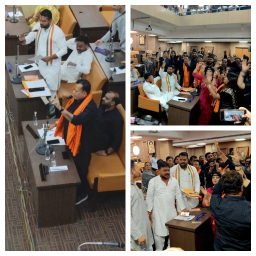 काले कपड़े पहन कर पहुंची महापौर ओर उनकी परिषद महिला सशक्तिकरण बिल के पक्ष में या विरोध में — *नेता प्रतिपक्ष आकाश तिवारी*