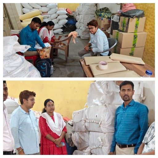 खाद्य औषधि विभाग ने श्री मारुति गुड्स गैरेज, व्यापार विहार में 50 हजार का छापा मारकर नकली एवरेस्ट मसाला जब्त किया